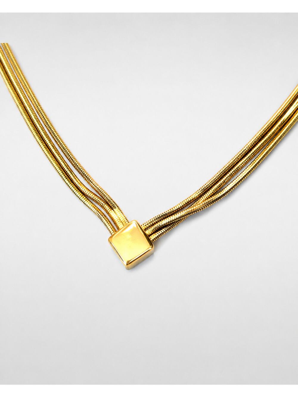 Napier 'V' 3 Strand Necklace, Adjustable Gold-tone‎ 18" Rope Chains gn01-50